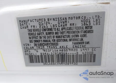 2024 Nissan Sentra Sv Xtronic Cvt from USA, damaged, VIN 3N1AB8CV4RY289930